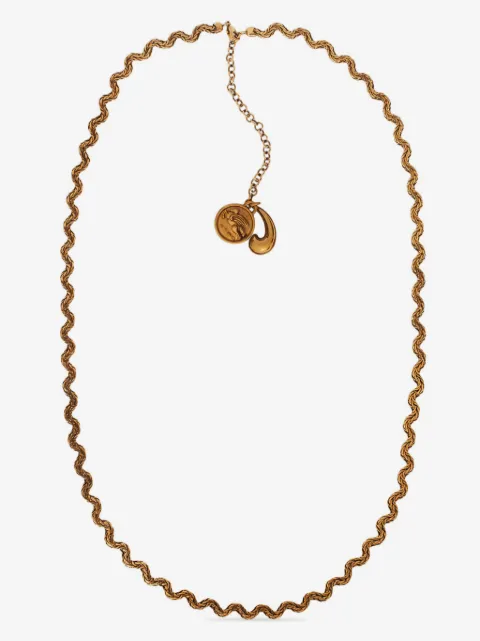 ETRO logo-charm chain necklace