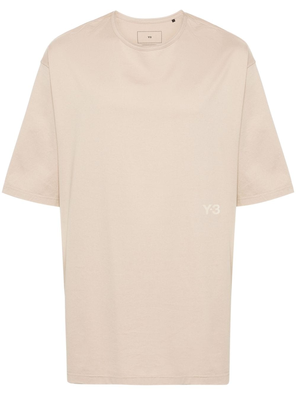 Y-3 T-shirt met logopatch Bruin