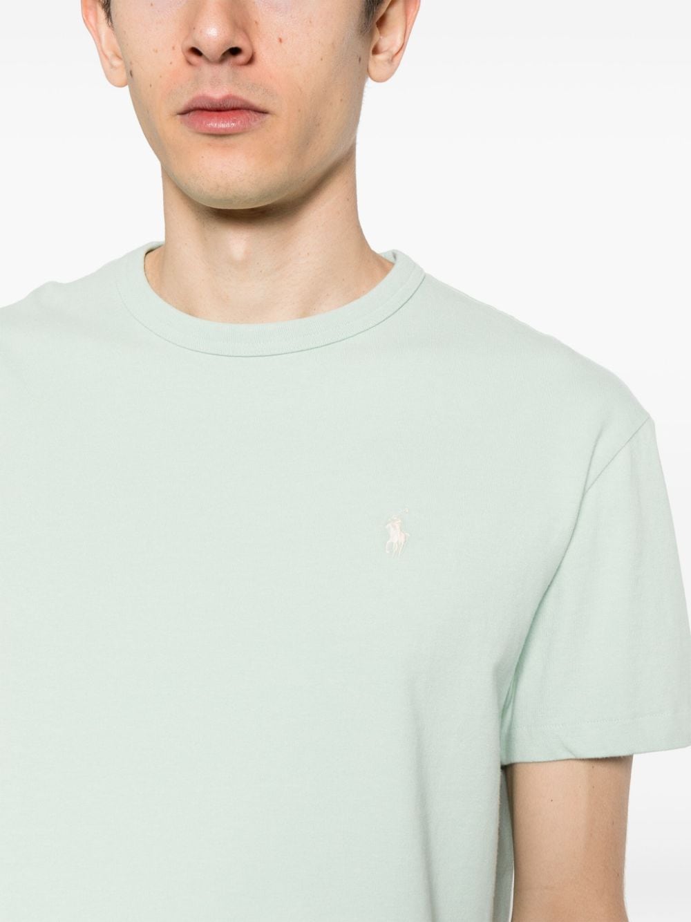 Shop Polo Ralph Lauren Polo-pony-motif Cotton T-shirt In 绿色