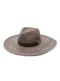 Valentino Garavani V logo-plaque straw hat - Brown