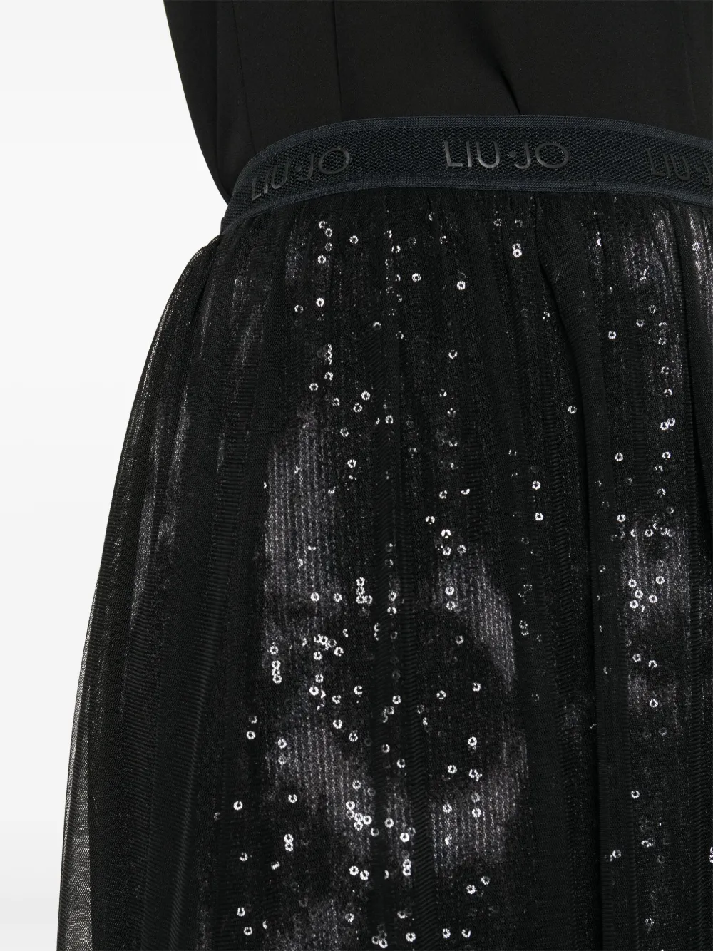 Liu •jo Sequin-detail Tulle Midi Skirt In Black