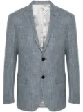 Corneliani checked single-breasted blazer - Blue