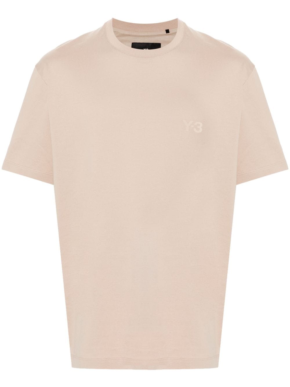 Shop Y-3 Logo-print Cotton T-shirt In Brown