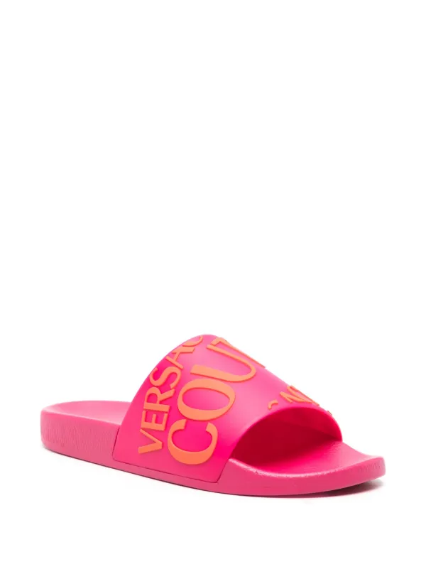 ★Versace★Logo Shelly Slide★大人気★ Logo Shelly Sliders Pink | VERSACE
