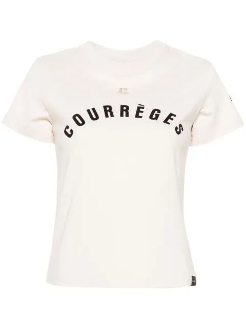 Courrèges playera con logo estampado