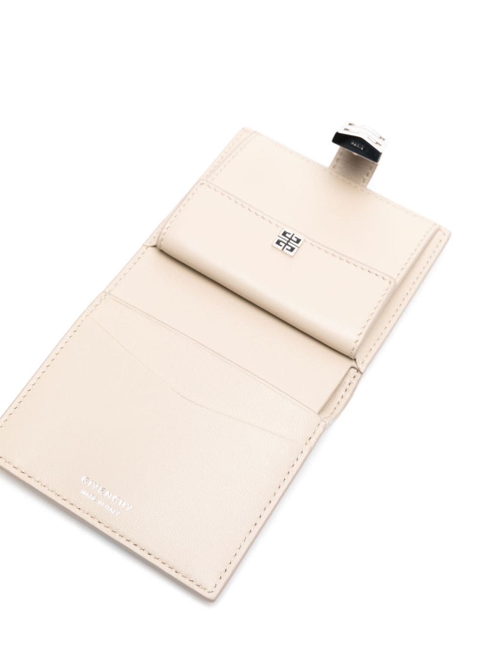 Shop Givenchy Small 4g Laminated Wallet In Gold