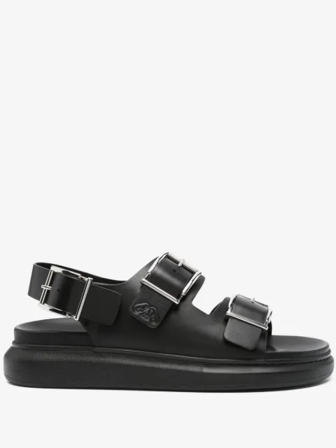 Alexander McQueen logo-debossed leather sandals
