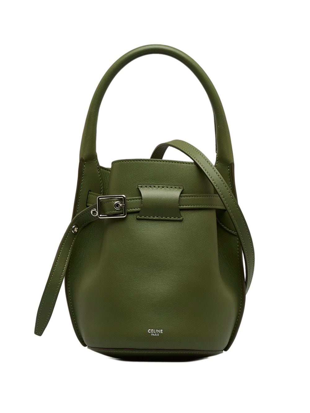 Pre-owned Celine 2012-2018 Nano Bucket Bag In Green