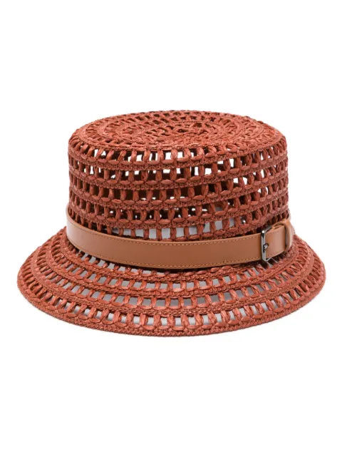 Max Mara bonnet en crochet à détail de masque
