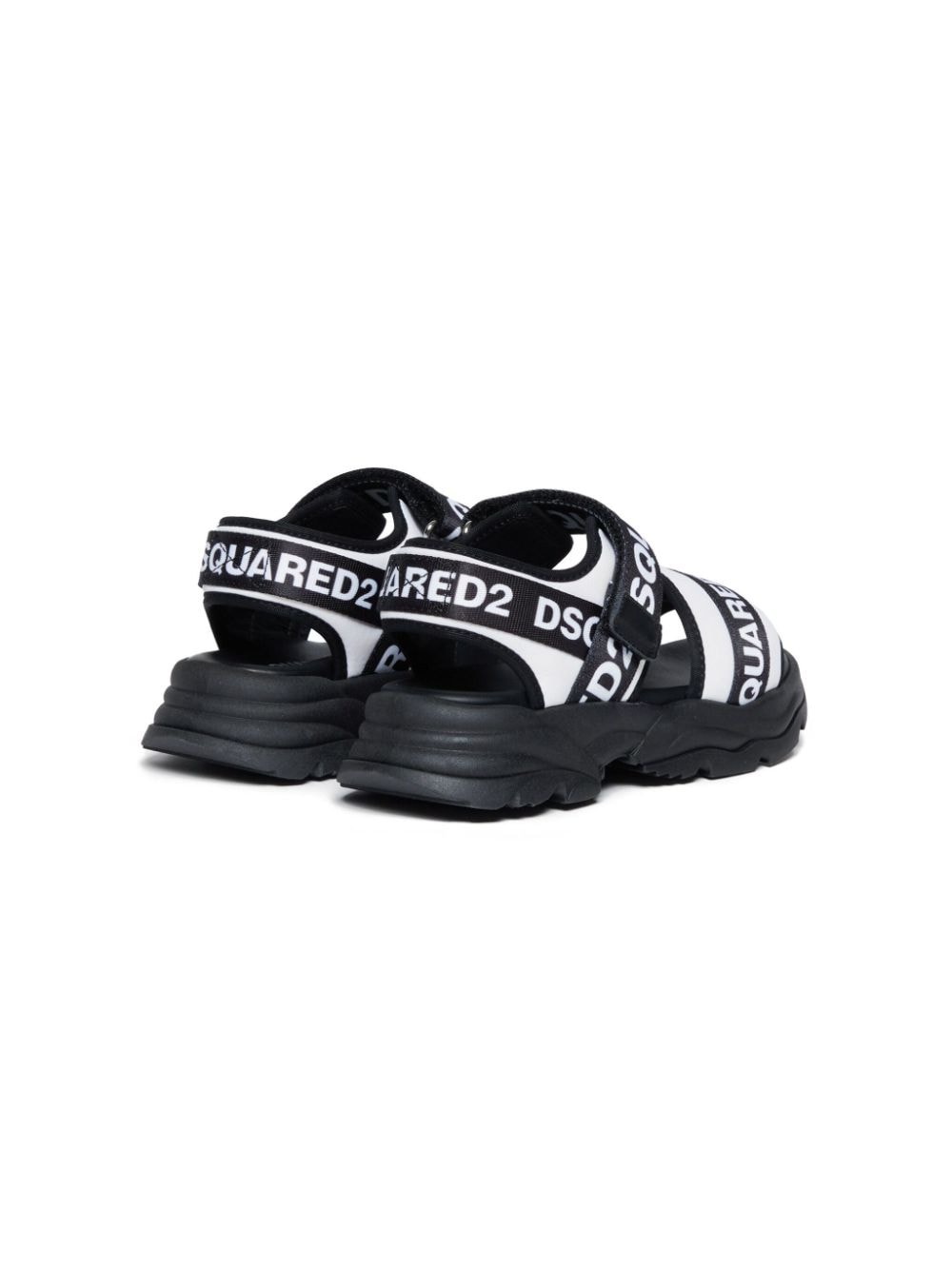 Shop Dsquared2 Logo-tape Touch-strap Sandals In Black