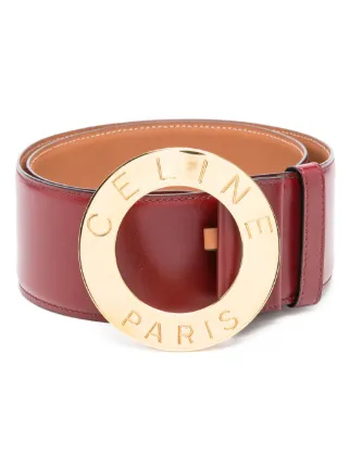 celine ベルト90 CELINE Women's Belt Classic genuine calfskin black color, 85