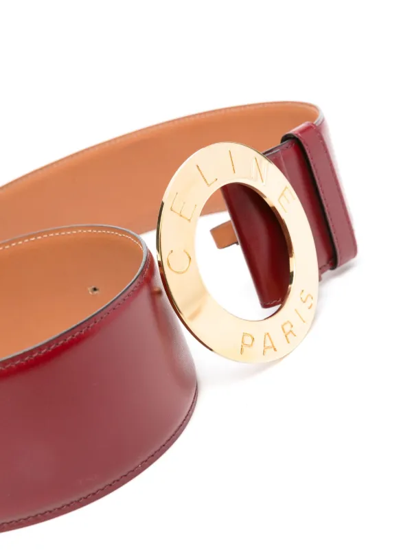 Céline Pre-Owned 1990s logo-engraved Buckle Leather Belt
