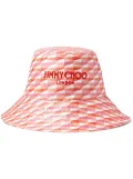 Jimmy Choo Catalie geometric-print bucket hat - Pink