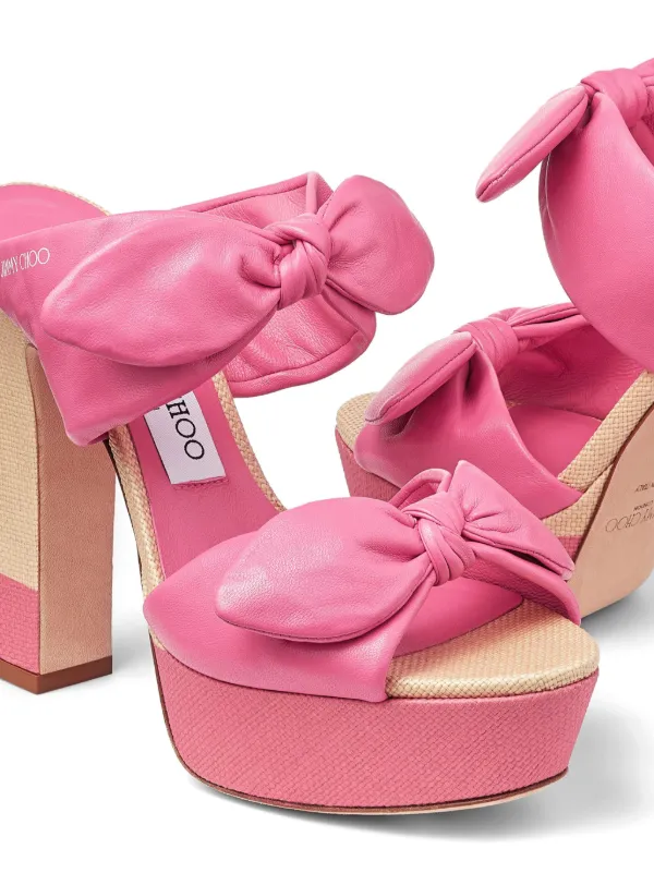 Jimmy Choo Rua 120mm Platform Mules | Pink | FARFETCH