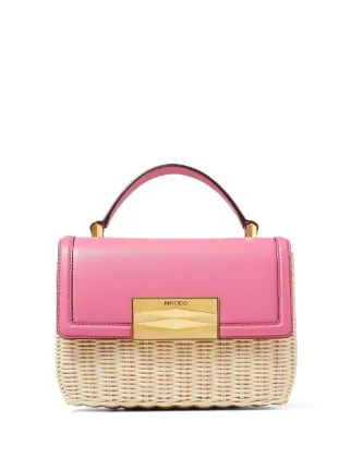 Jimmy Choo Women's Raffia Shopping Bag White