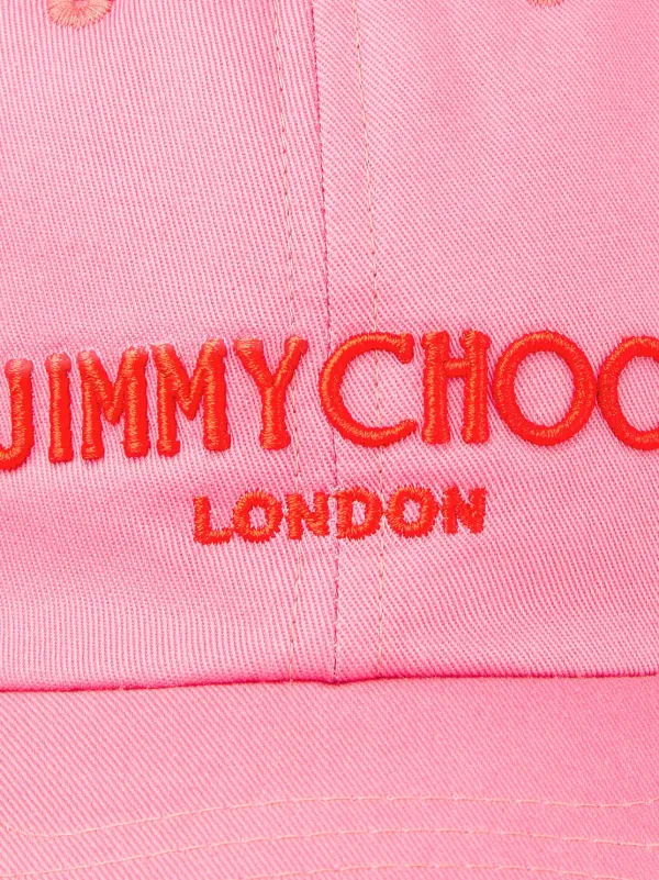 Jimmy Choo Pacifico logo-embroidered Baseball Cap | Pink