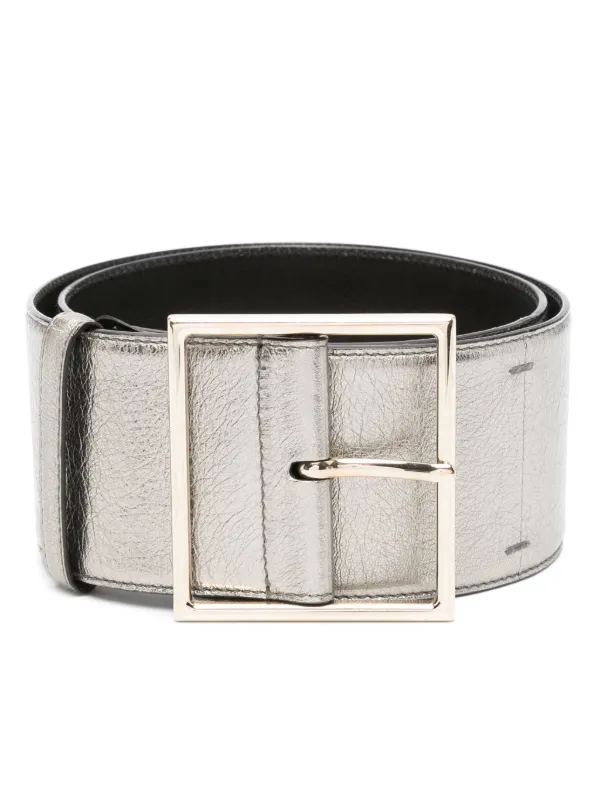 ysl silver belt
