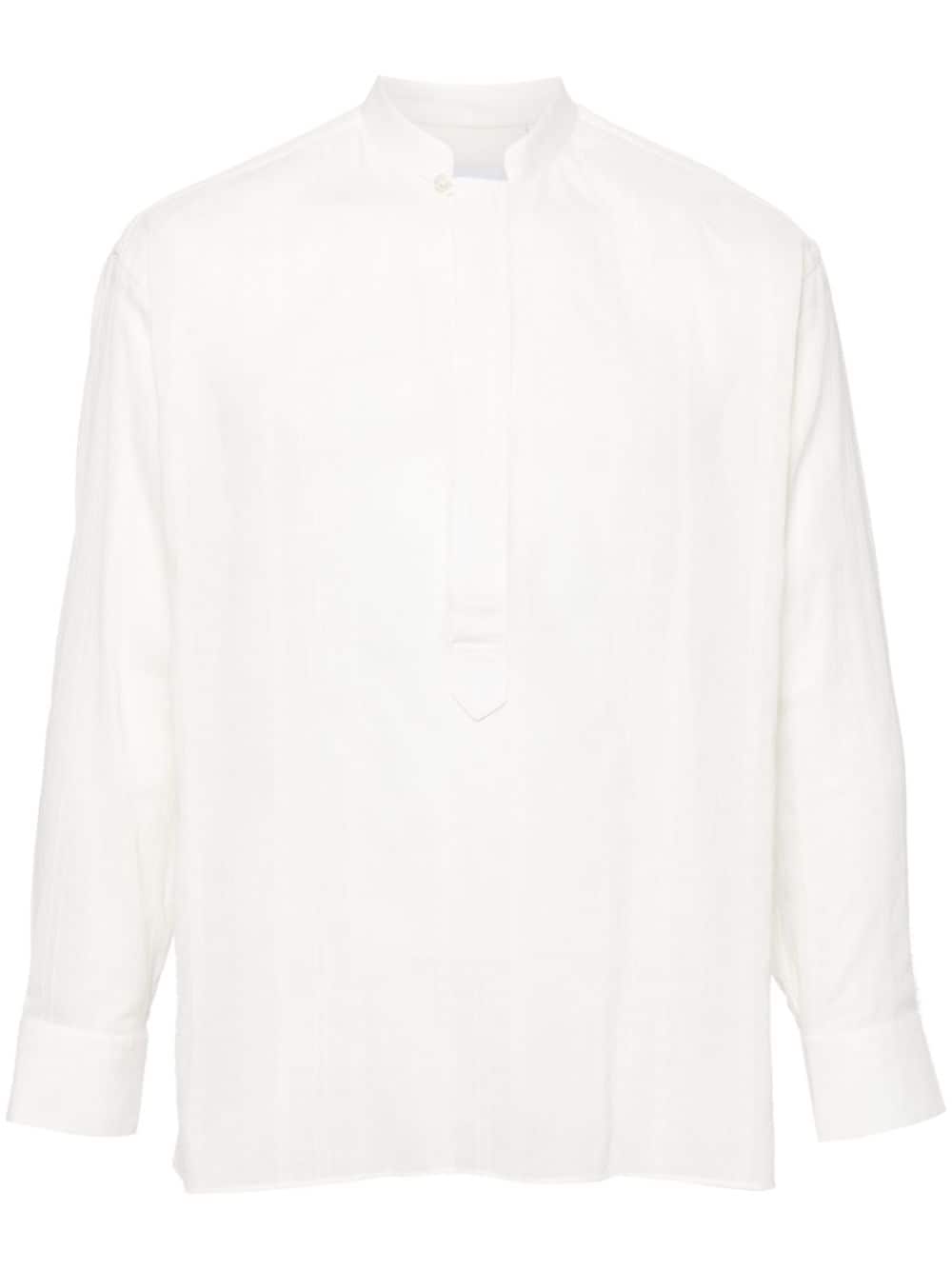 Lardini Striped Cotton Shirt In White