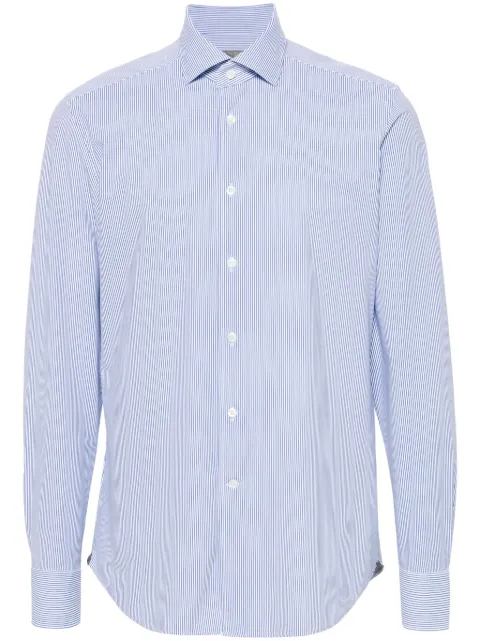 Corneliani striped poplin shirt