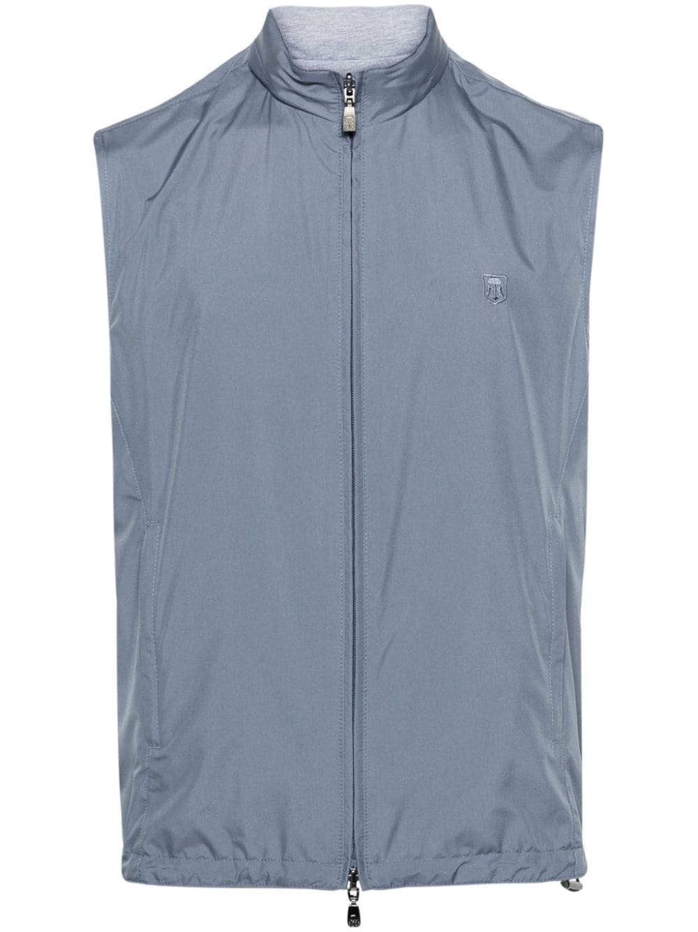 Corneliani Omkeerbaar gilet met geborduurd logo Blauw