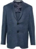 Corneliani single-breasted twill blazer - Blue