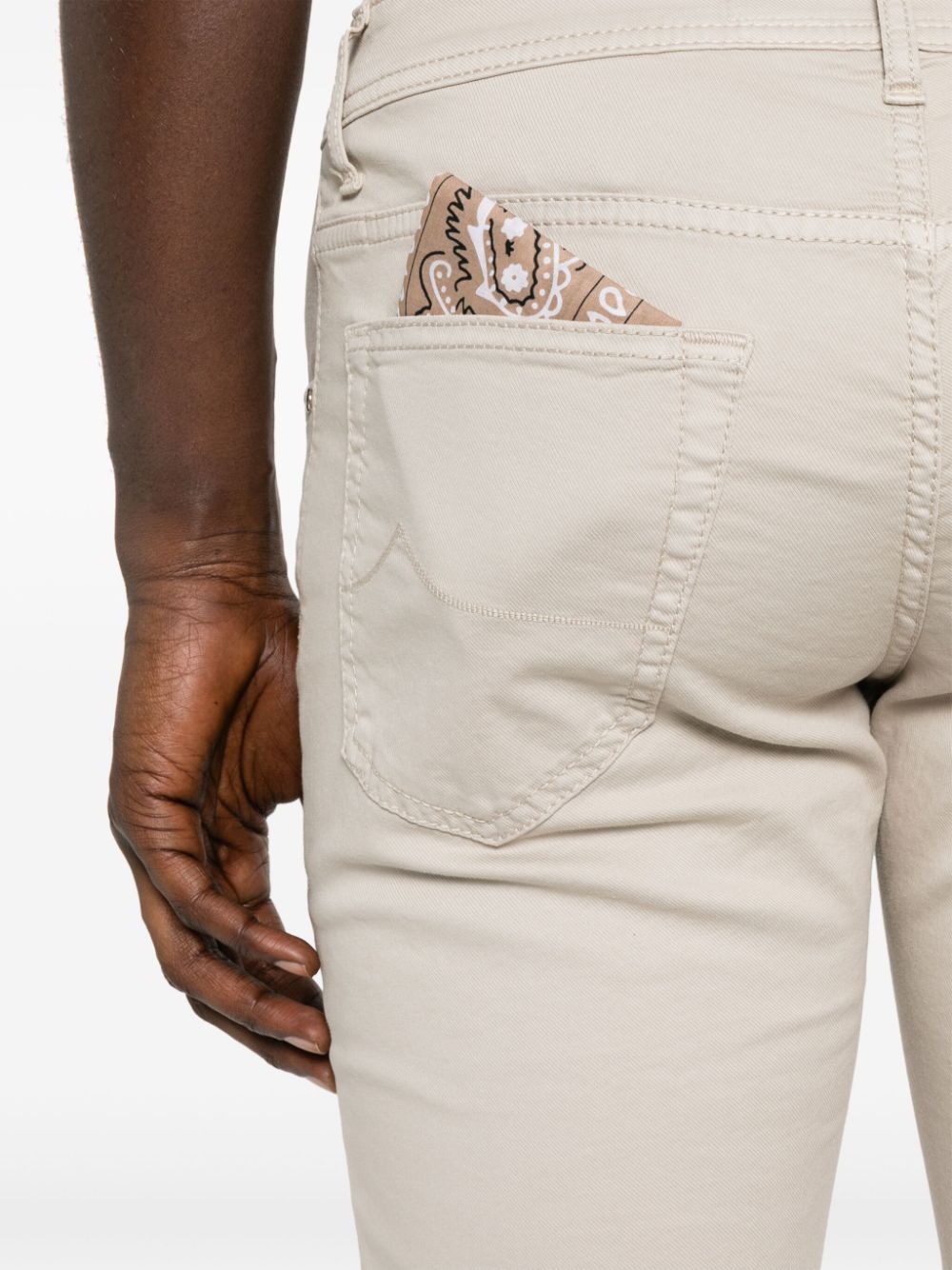 Shop Jacob Cohen Nick Slim-fit Trousers In Neutrals