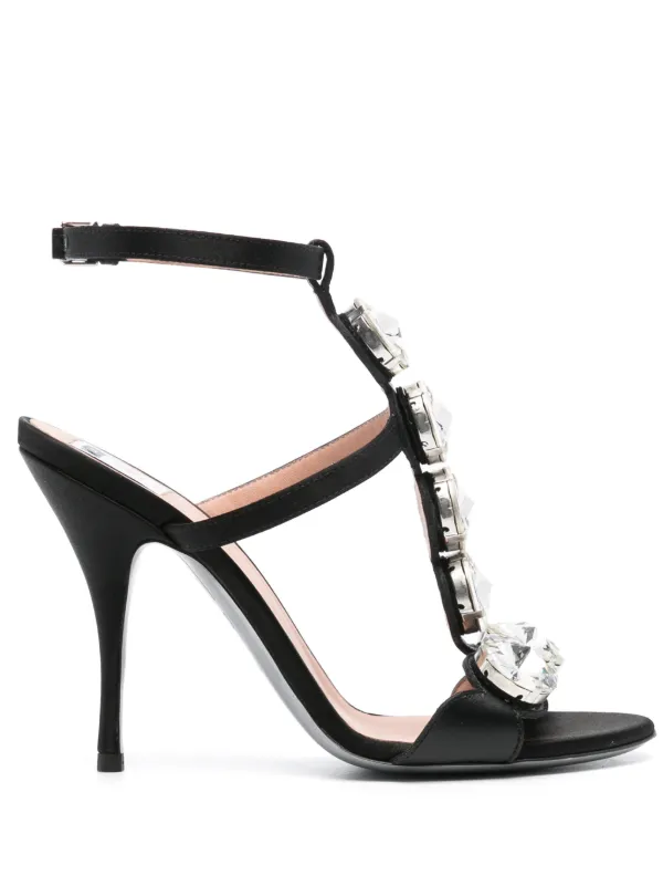Moschino 110mm gem-embellished Sandals Black FARFETCH ID