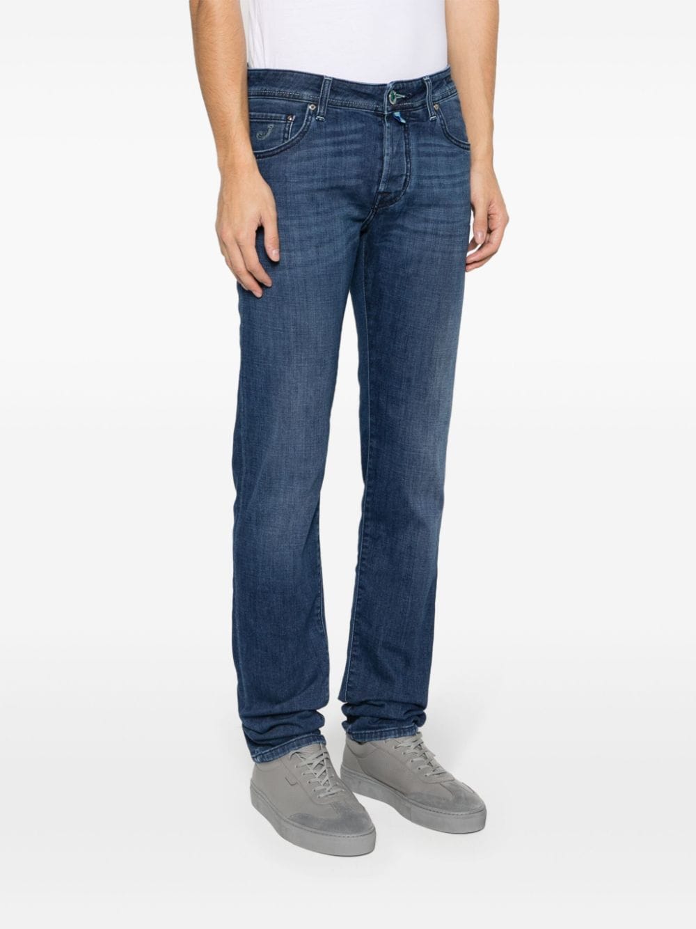 Shop Jacob Cohen Nick Slim-cut Jeans In Blue
