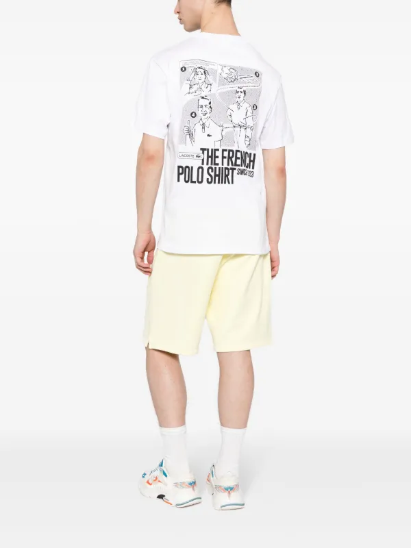 Lacoste graphic-print Cotton T-shirt | White | FARFETCH ID