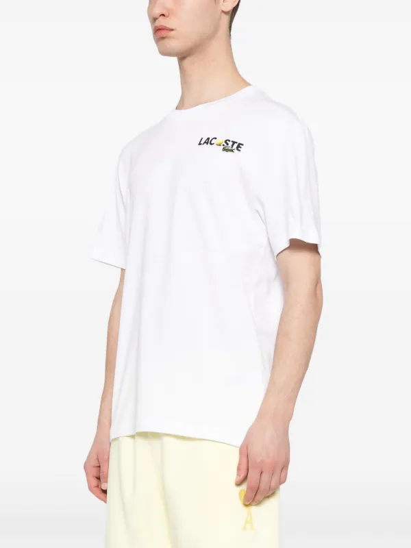 Lacoste graphic-print Cotton T-shirt | White | FARFETCH ID