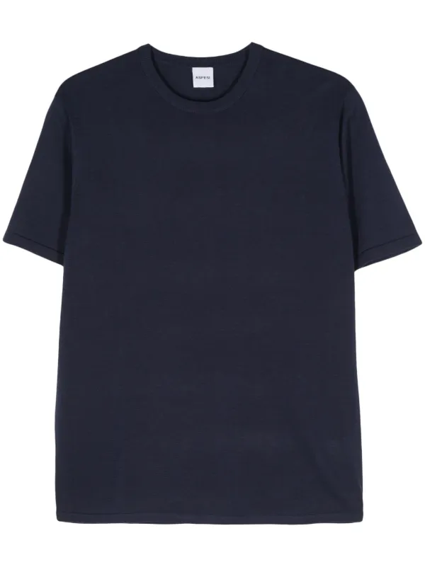ASPESI Knitted T-shirt Blue FARFETCH IN