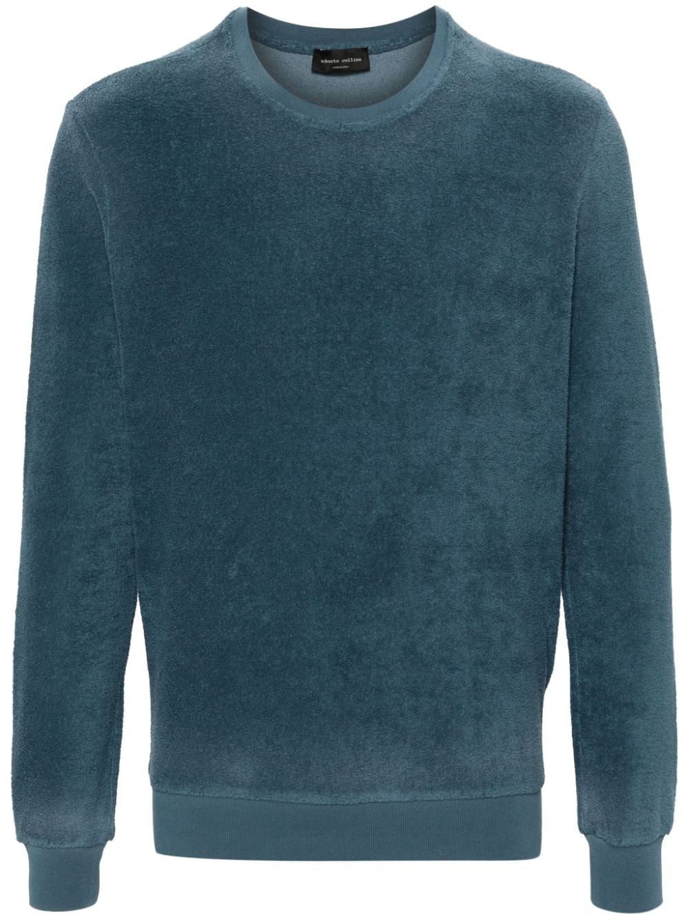 Roberto Collina Terry-cloth Sweatshirt In Blue
