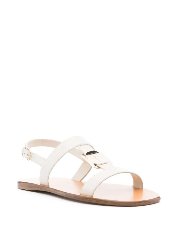 【関税込み】FERRAGAMO Sandals Ferragamo crossover-strap Cotton Sandals | Blue | FARFETCH