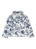 DL1961 KIDS Manning floral-print denim jacket - White