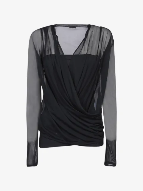 Givenchy 메시 랩 블라우스