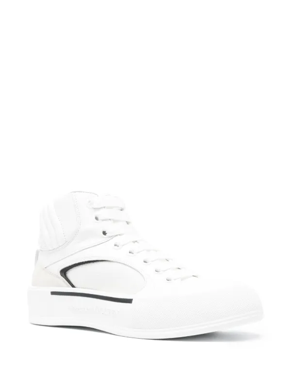 Alexander McQueen Seal-embroidered Sneakers | White | FARFETCH display picture 1