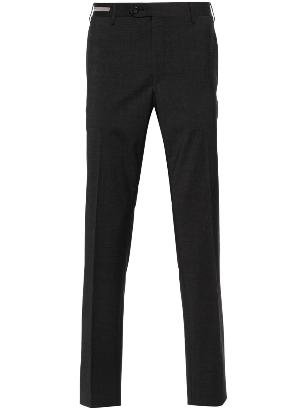 Shop Corneliani Tapered Leg Trousers In Grey