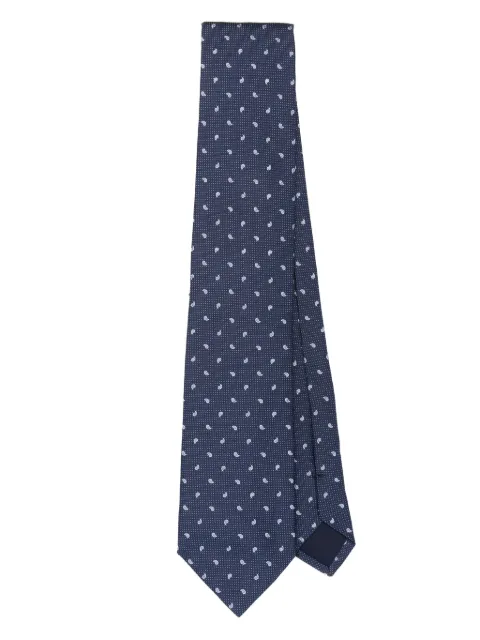 Corneliani embroidered silk tie 