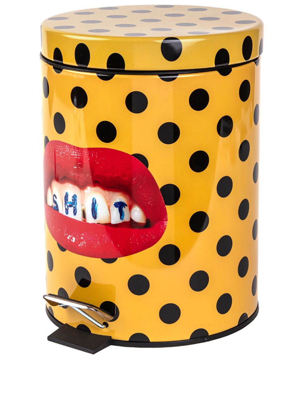 Seletti Small Toiletpaper Home Trash Bin In Yellow