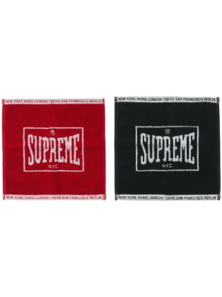 Supreme ミニスクエアタオル セット | レッド | FARFETCH JP