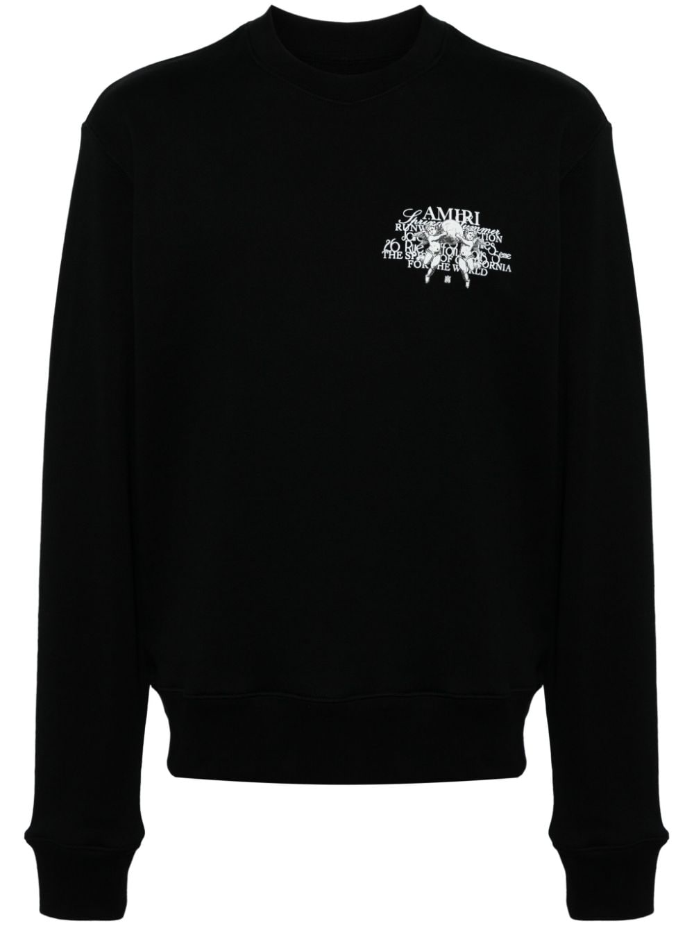 Amiri Logo-print Cotton Sweatshirt In Black