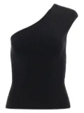 AGOLDE Nessa ribbed one-shoulder top - Black