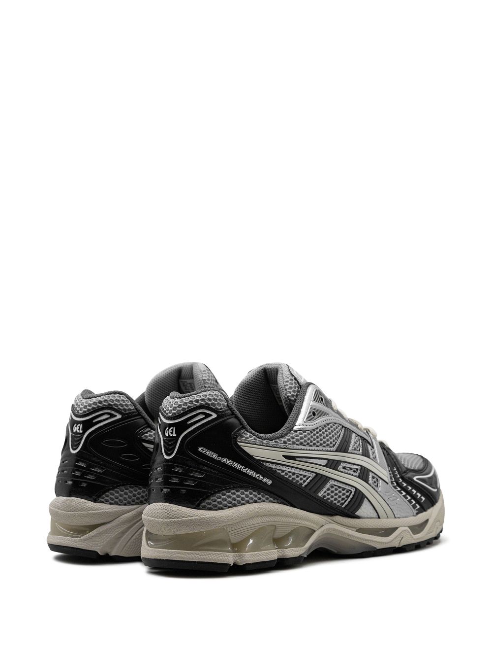 Shop Asics Gel-kayano 14 "black/glacier Grey Silver" Sneakers