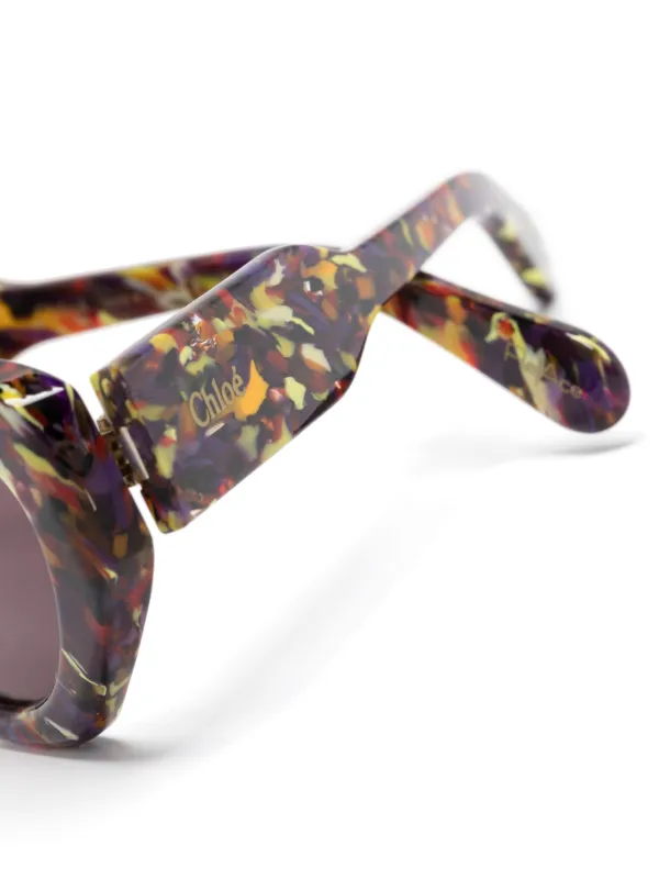 NEW Women\'s Chloé Gold & Purple Cat Eye Sunglasses Uma sunglasses Blue - Chloé main image 3
