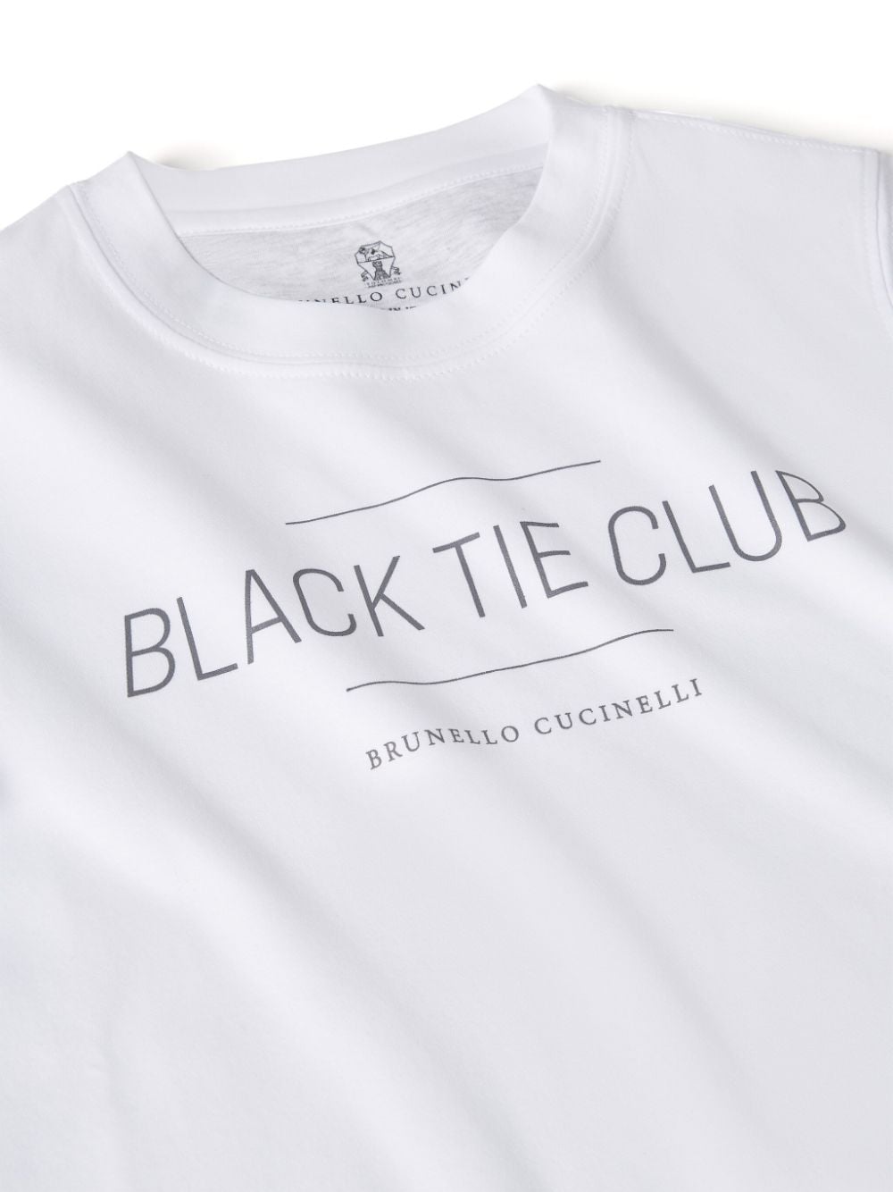 Brunello Cucinelli Kids Katoenen T-shirt met logoprint Wit