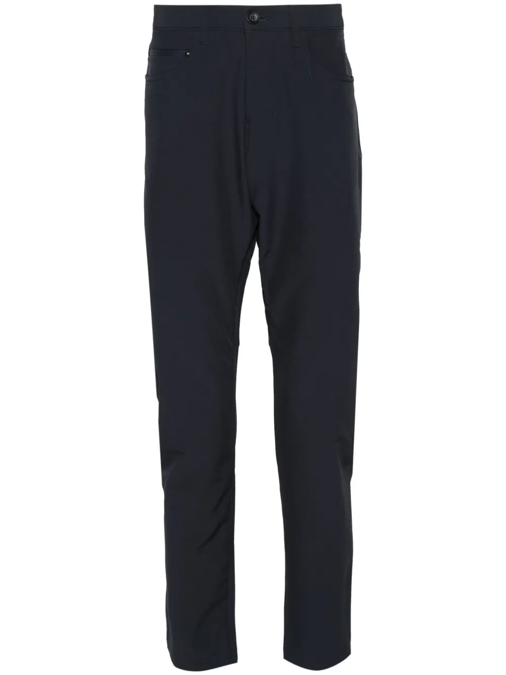 Hugo Boss Mid-rise Tapered-leg Trousers In Blue