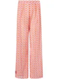 Jimmy Choo Laren geometric-print cotton trousers - Pink