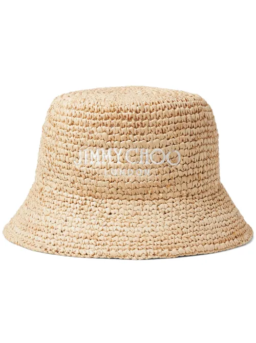 Chapeau Atena à logo brodé - Jimmy Choo - Modalova