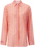 Jimmy Choo geometric-print cotton shirt - Orange