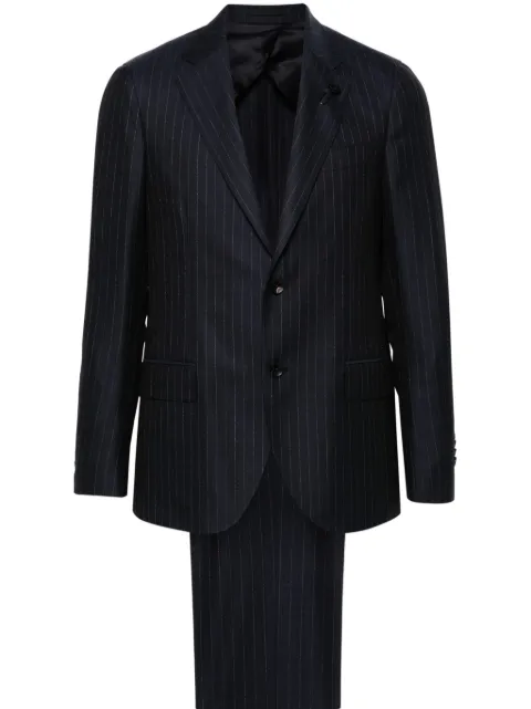 Lardini pinstriped single-breasted suit